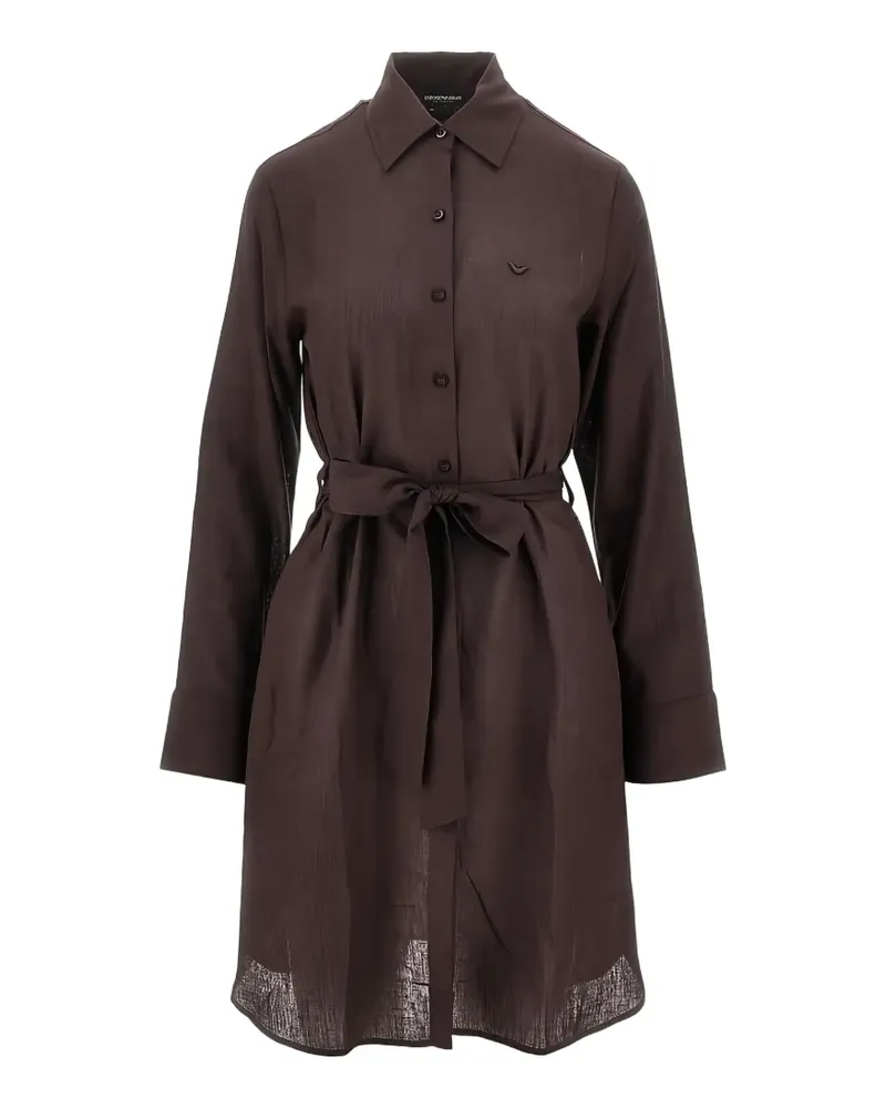 Emporio Armani belted shirt dress - Braun Braun