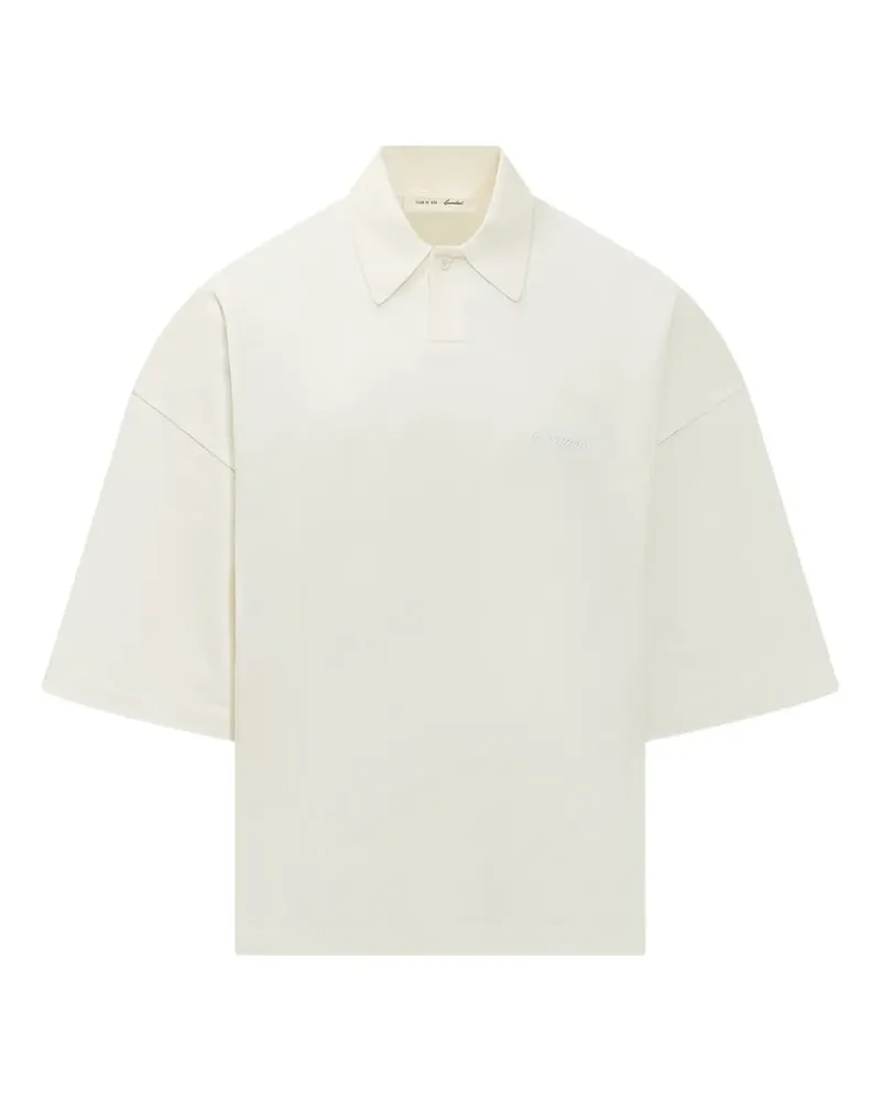 Fear of God Essentials logo-embroidered polo shirt - Nude Nude