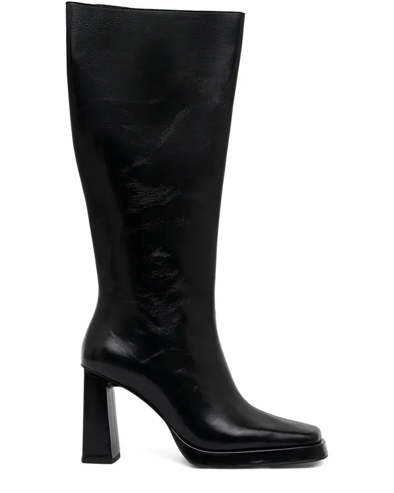 Jeffrey Campbell Maximal-3 square-toe knee-high boots - Schwarz Schwarz