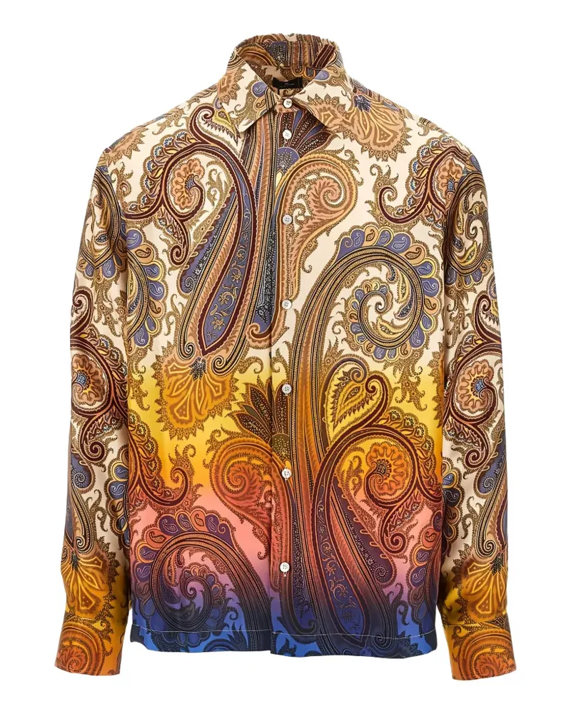 Etro Paisley-print silk shirt - Nude Nude