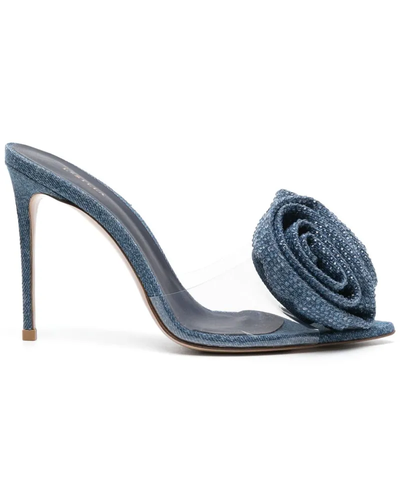 Le Silla Rose Mules 110mm - Blau Blau