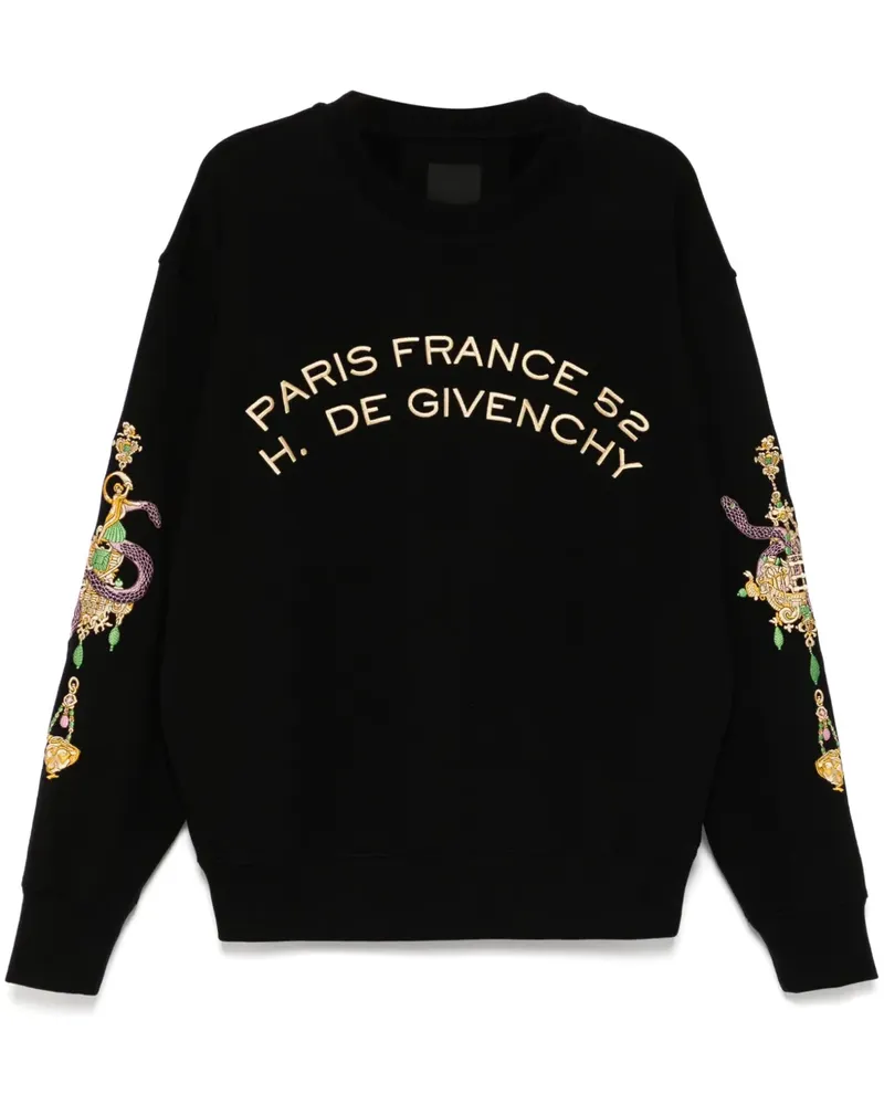 Givenchy Sweatshirt mit Logo-Stickerei - Schwarz Schwarz
