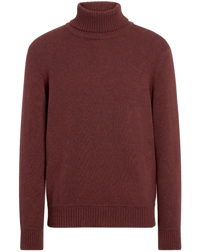 Ermenegildo Zegna Oasi Kaschmirpullover mit Rollkragen Rot