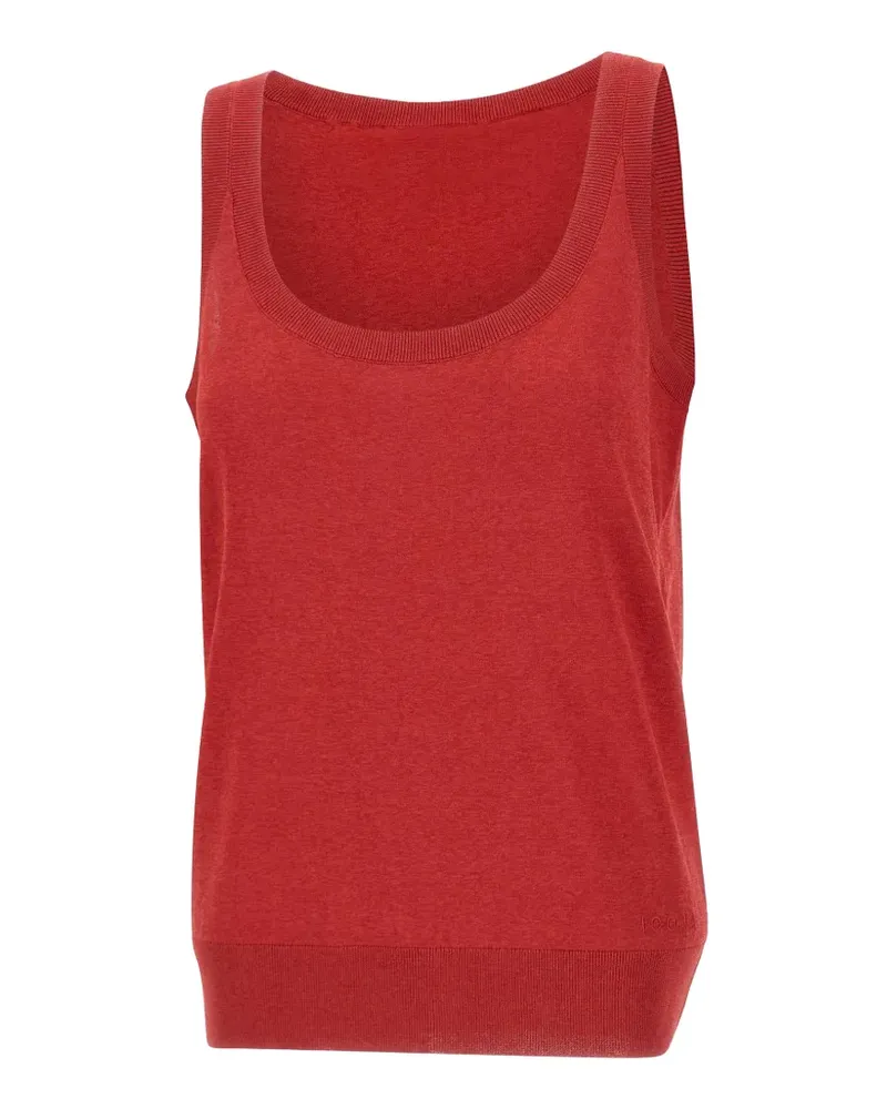Kaos ribbed-trim knitted top - Rot Rot