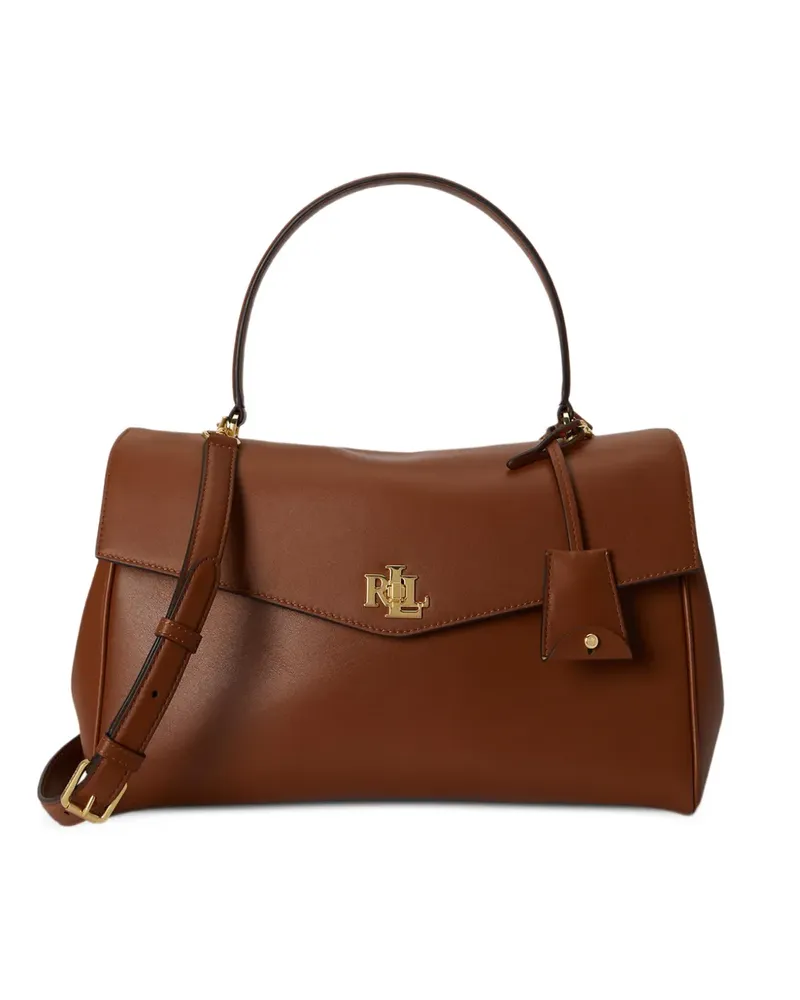 Ralph Lauren Mittelgroße Farrah Satchel-Tasche - Braun Braun