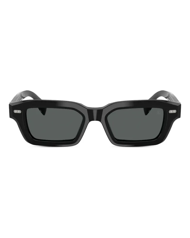 Brunello Cucinelli Sonnenbrille mit eckigem Gestell - Schwarz Schwarz