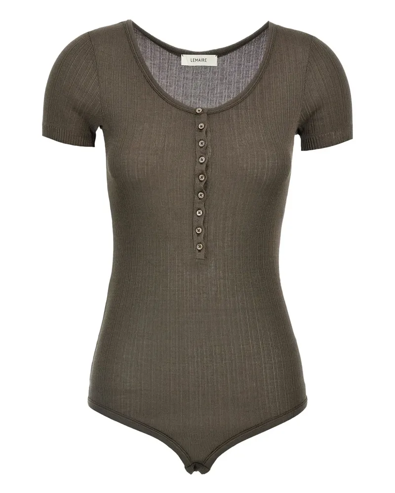 Christophe Lemaire Gerippter Body - Braun Braun