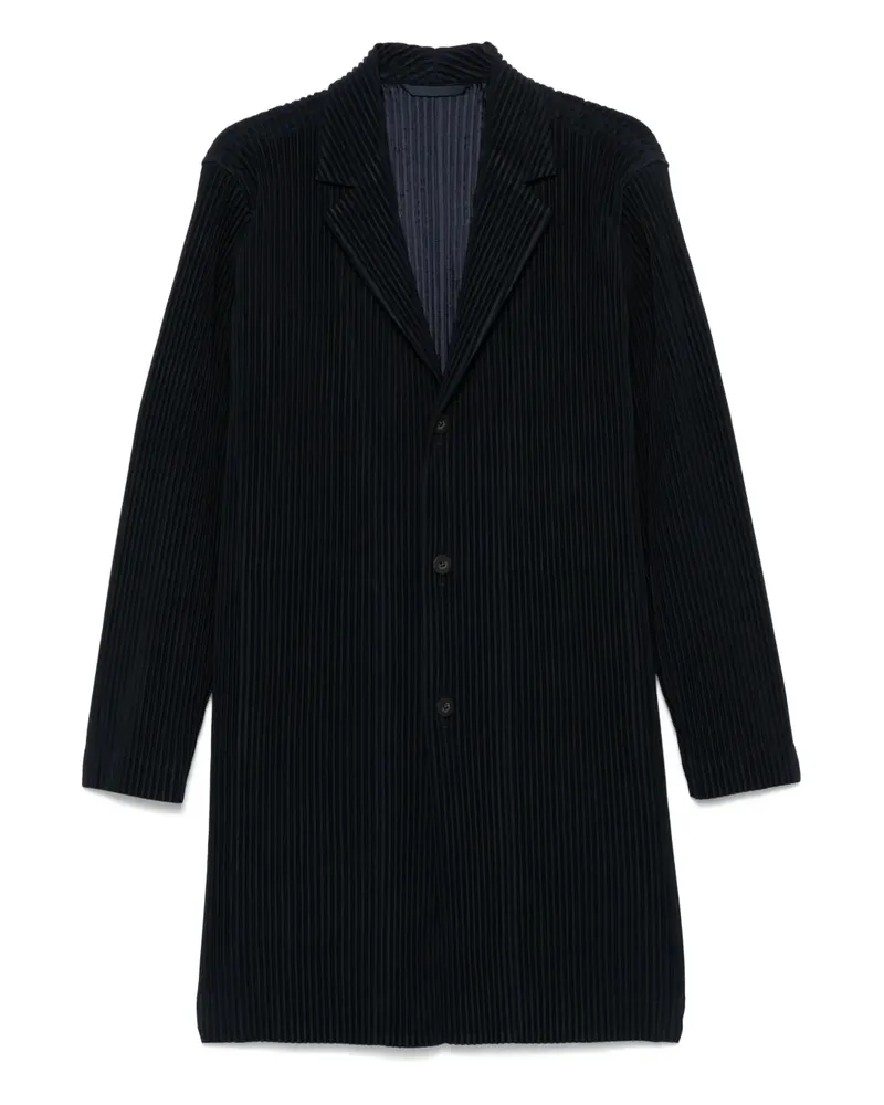 Issey Miyake Plissierter Mantel - Blau Blau
