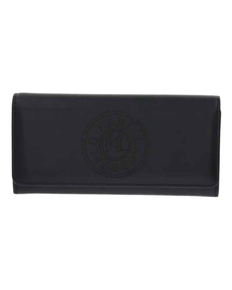 Karl Lagerfeld embossed-logo wallet - Schwarz Schwarz