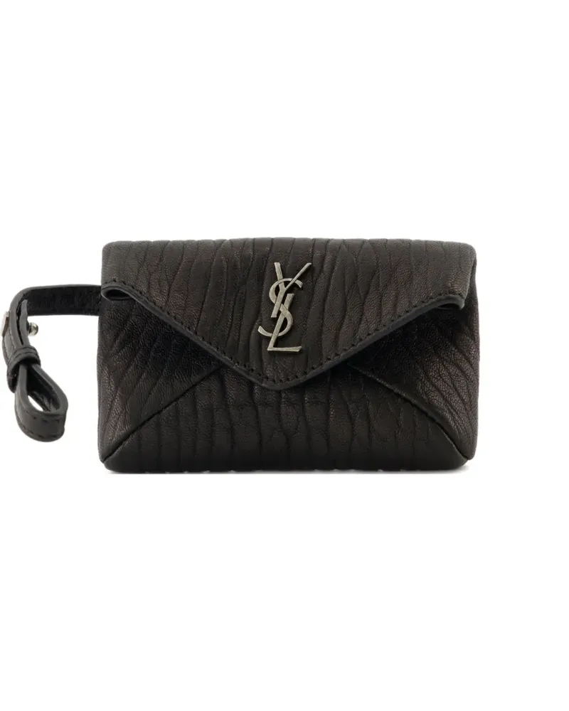 Saint Laurent Portemonnaie mit Cassandre-Schild - Schwarz Schwarz