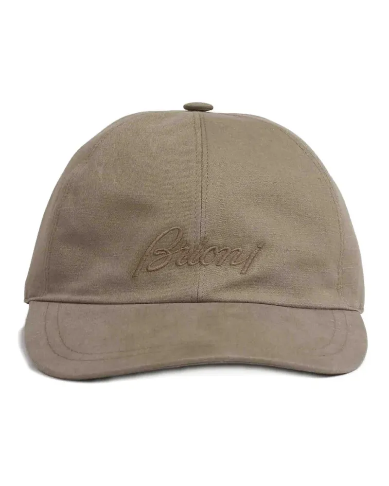 Brioni embroidered baseball cap - Nude Nude