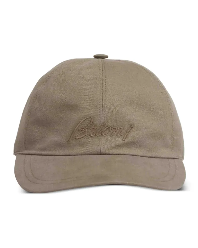 Brioni embroidered baseball cap - Nude Nude
