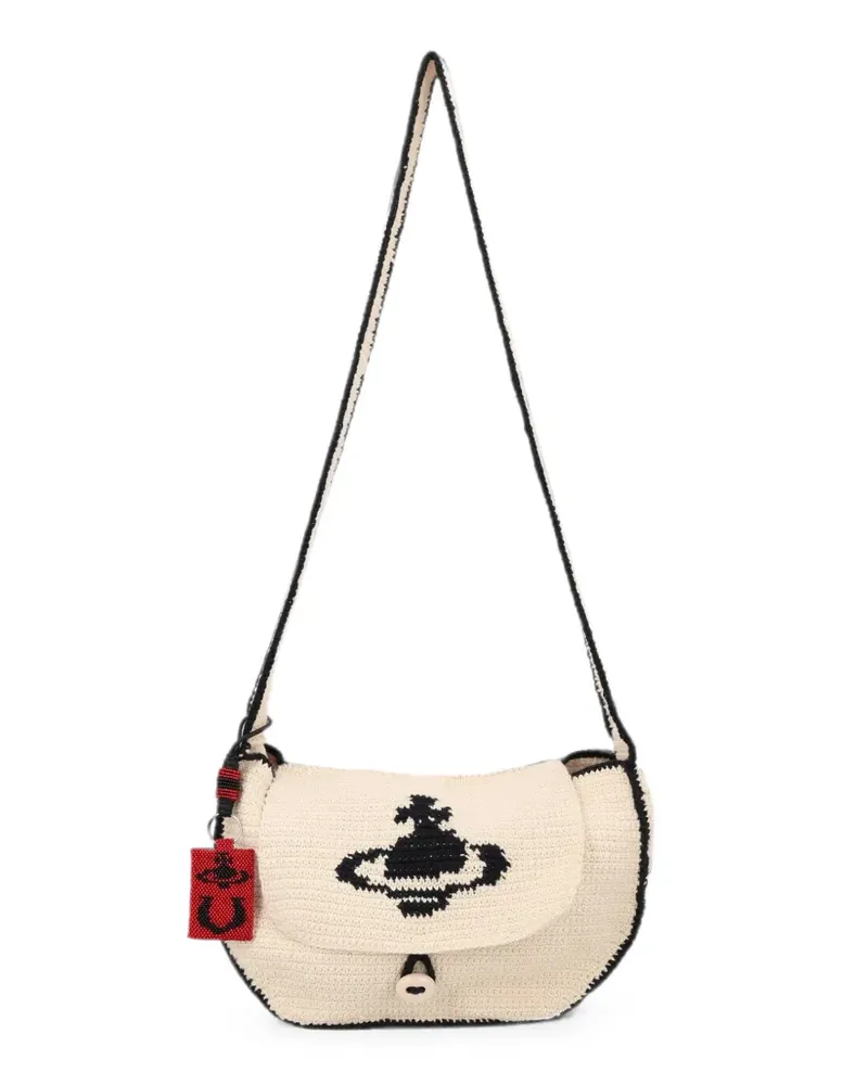 Vivienne Westwood Gehäkelte Lucky Halfmoon Schultertasche - Nude Nude