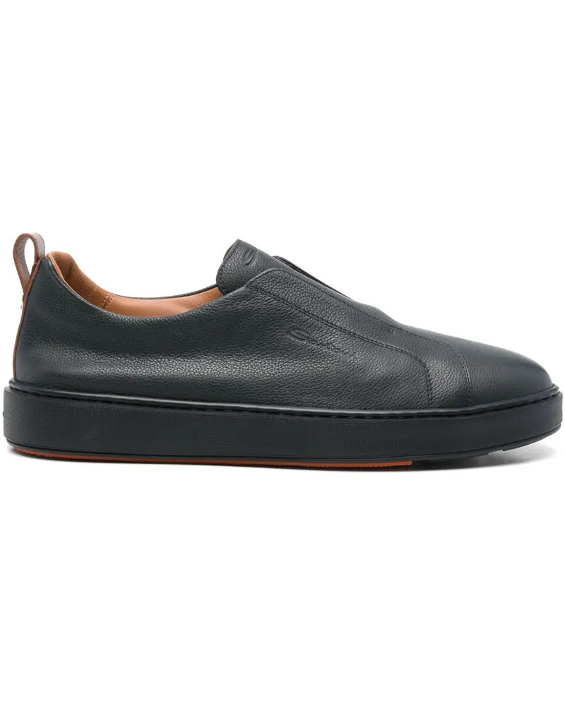 Santoni Klassische Slip-On-Sneakers - Blau Blau