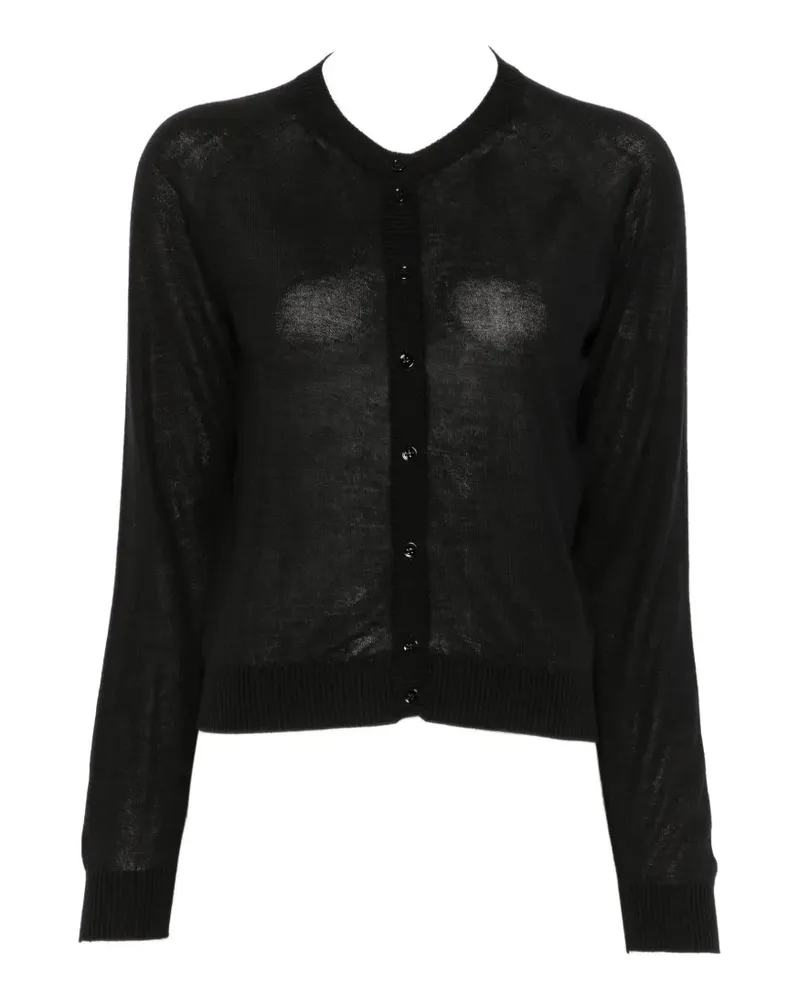 Liviana Conti button-fastening long-sleeve cardigan - Schwarz Schwarz