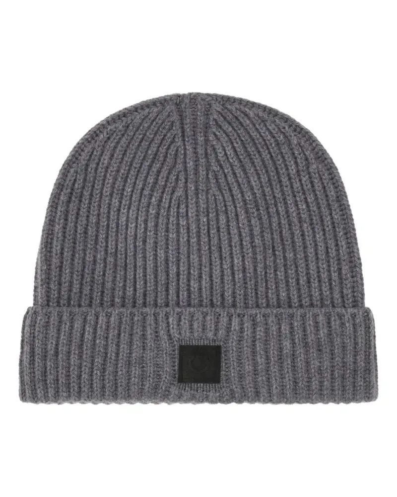Ferragamo Gerippte Beanie - Grau Grau
