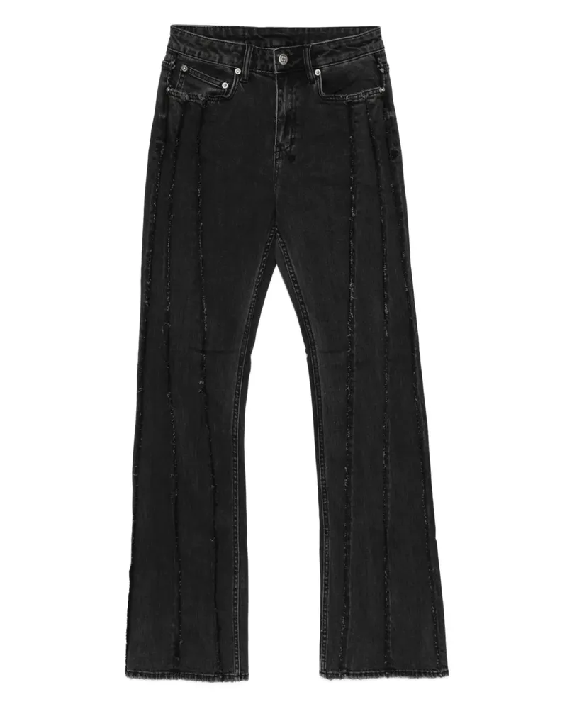 ksubi Schlagjeans mit ausgefransten Kanten - Schwarz Schwarz