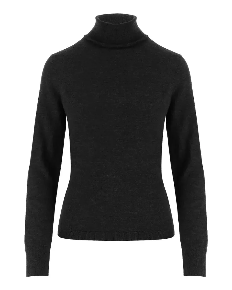 ALLUDE roll-neck wool fine-knit top - Schwarz Schwarz
