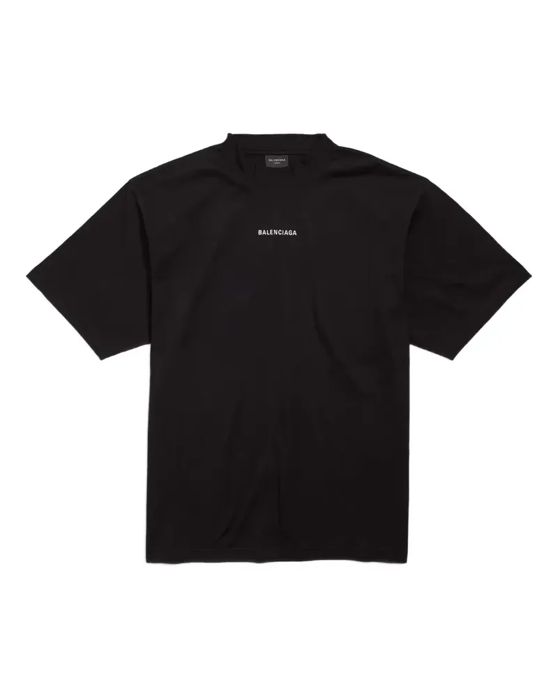 Balenciaga T-Shirt mit Logo-Detail - Schwarz Schwarz