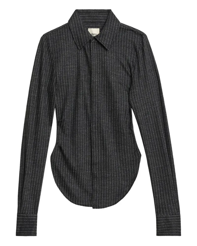Isabel Marant Romea pinstripe shirt - Grau Grau