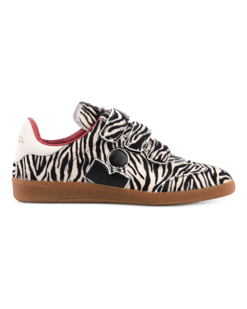 Isabel Marant Beth Sneakers mit Zebramuster - Weiß Weiß