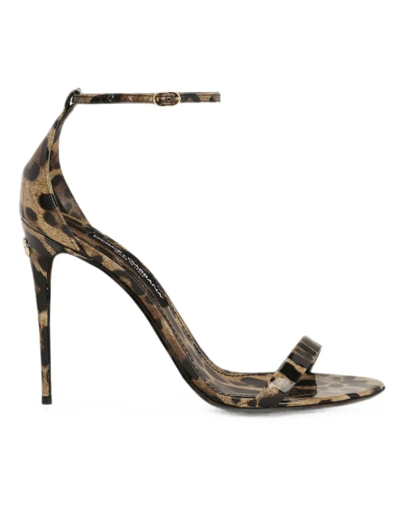 Dolce & Gabbana Sandalen mit Leo-Print - Nude Nude