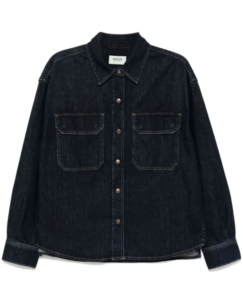 AGOLDE Gwen Slice Hemd - Blau Blau