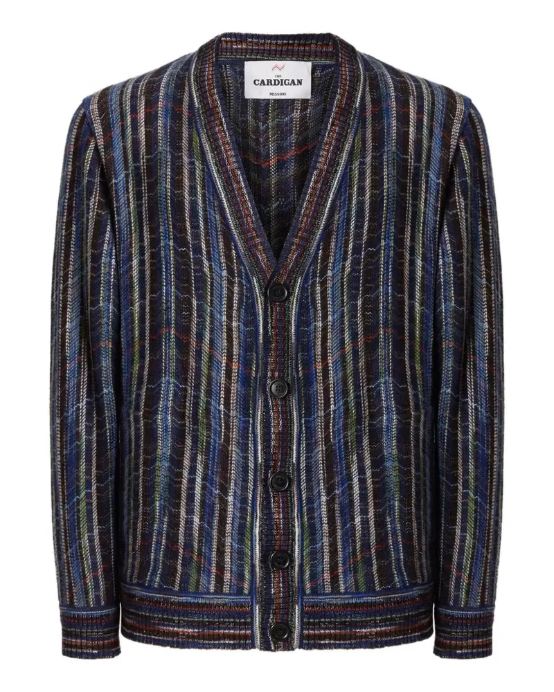 Missoni Cardigan mit Zickzackmuster - Blau Blau