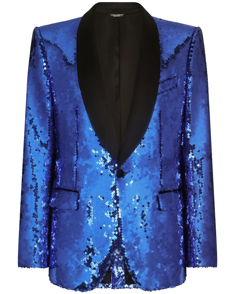 Dolce & Gabbana Anzug mit Pailletten - Blau Blau