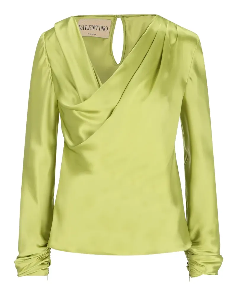 Valentino Garavani draped long-sleeve top - Grün Grün