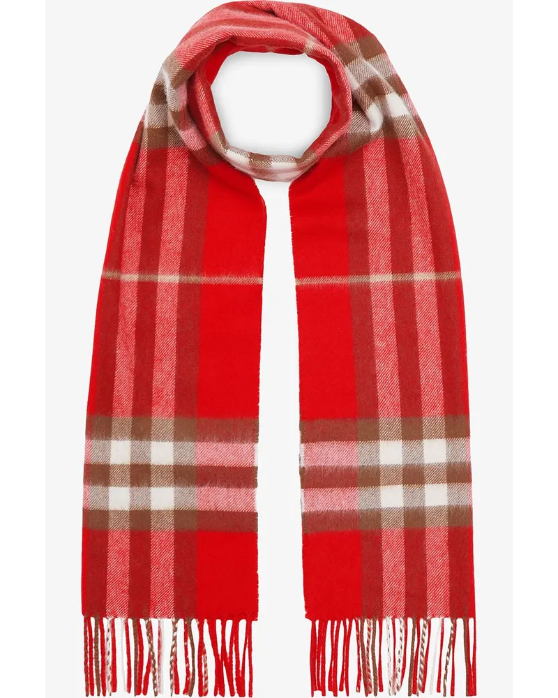Burberry Karierter Kaschmirschal - Rot Rot