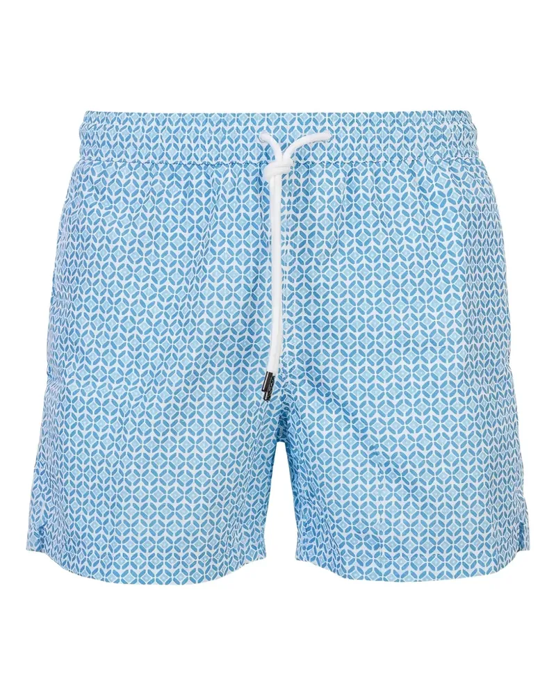 Fedeli geometric-print swim shorts - Blau Blau