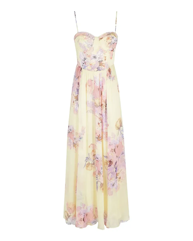 Hemant & Nandita Kysha floral midi dress - Gelb Gelb