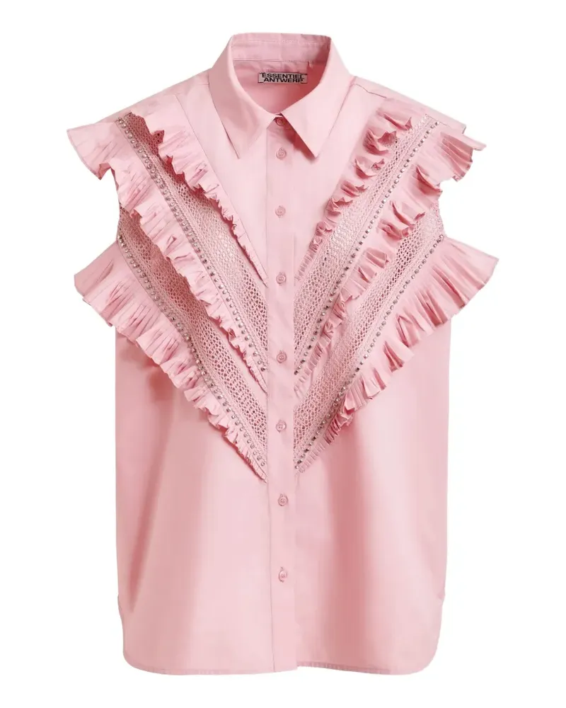 Essentiel Gerüschtes Jeandarlene Hemd - Rosa Rosa