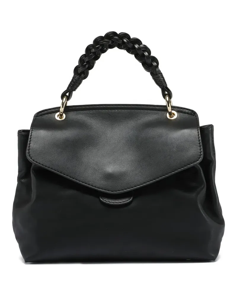 Officine Creative Italia Satchel-Tasche mit gewebtem Henkel - Schwarz Schwarz