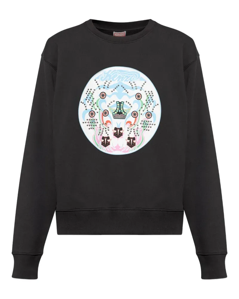 Kenzo Sweatshirt mit grafischem Print - Schwarz Schwarz