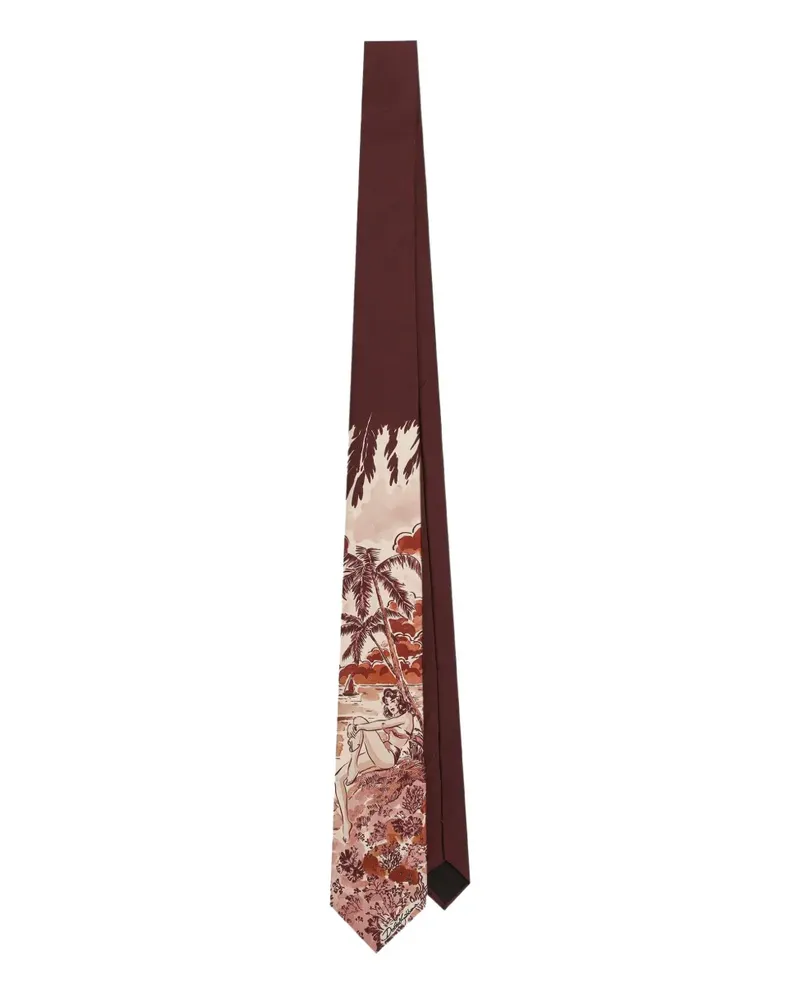 Dolce & Gabbana Krawatte mit grafischem Print - Rot Rot