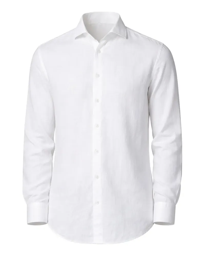 XACUS cutaway-collar buttoned shirt - Weiß Weiß