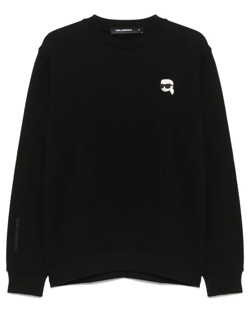 Karl Lagerfeld Karl Sweatshirt mit Ikon-Patch - Schwarz Schwarz