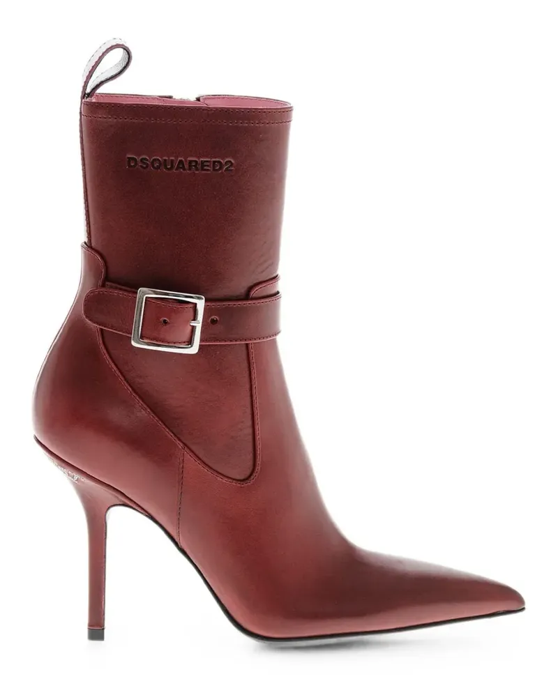 Dsquared2 My Dust buckle-strap pointed-toe ankle boots - Rot Rot