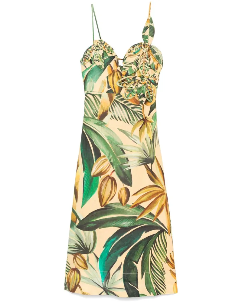 FARM Rio Bananart Midikleid - Gelb Gelb