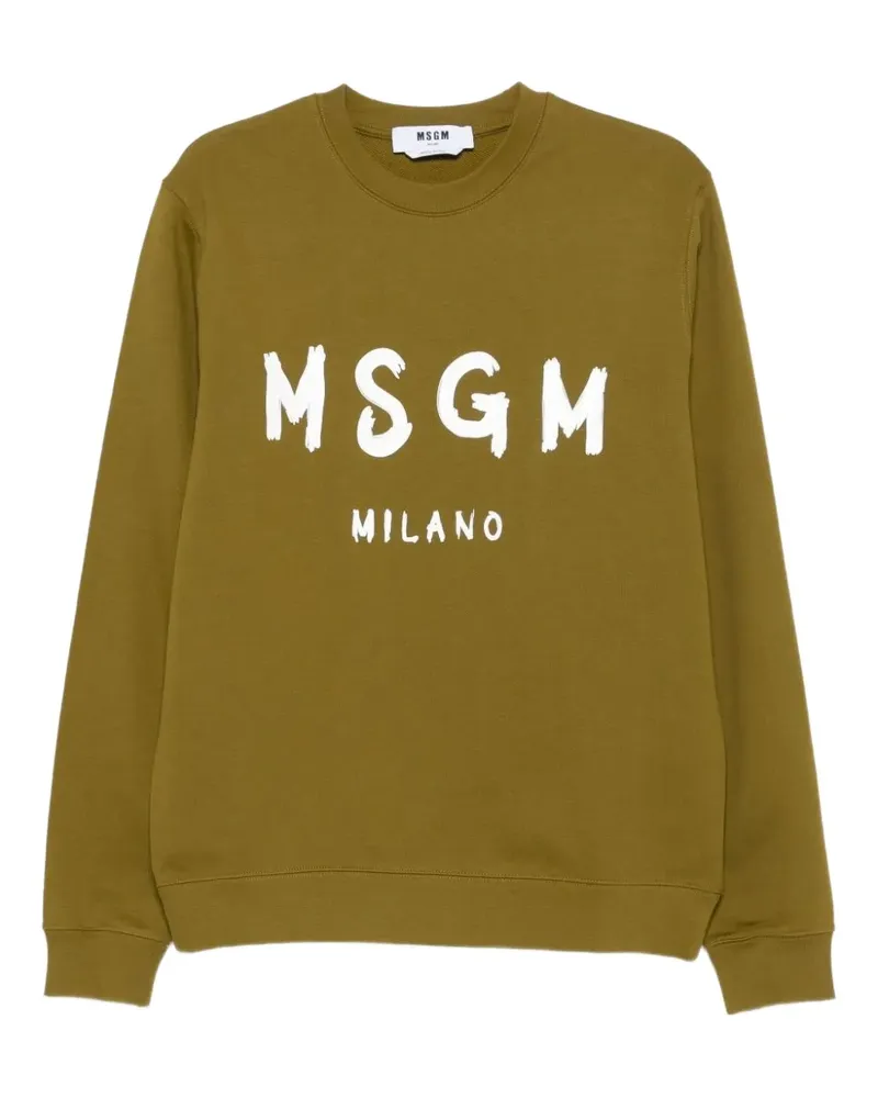 MSGM logo-print sweatshirt - Braun Braun