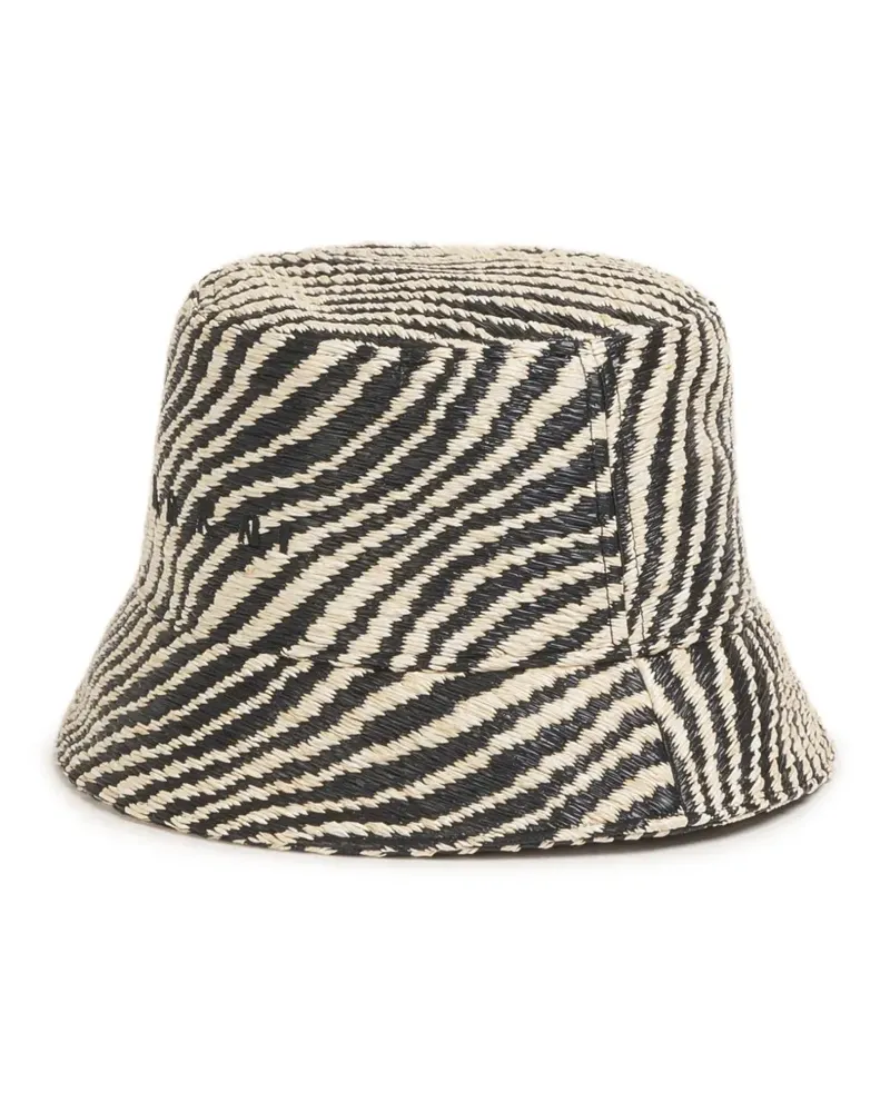 Marni Fischerhut mit Wellenmuster - Schwarz Schwarz