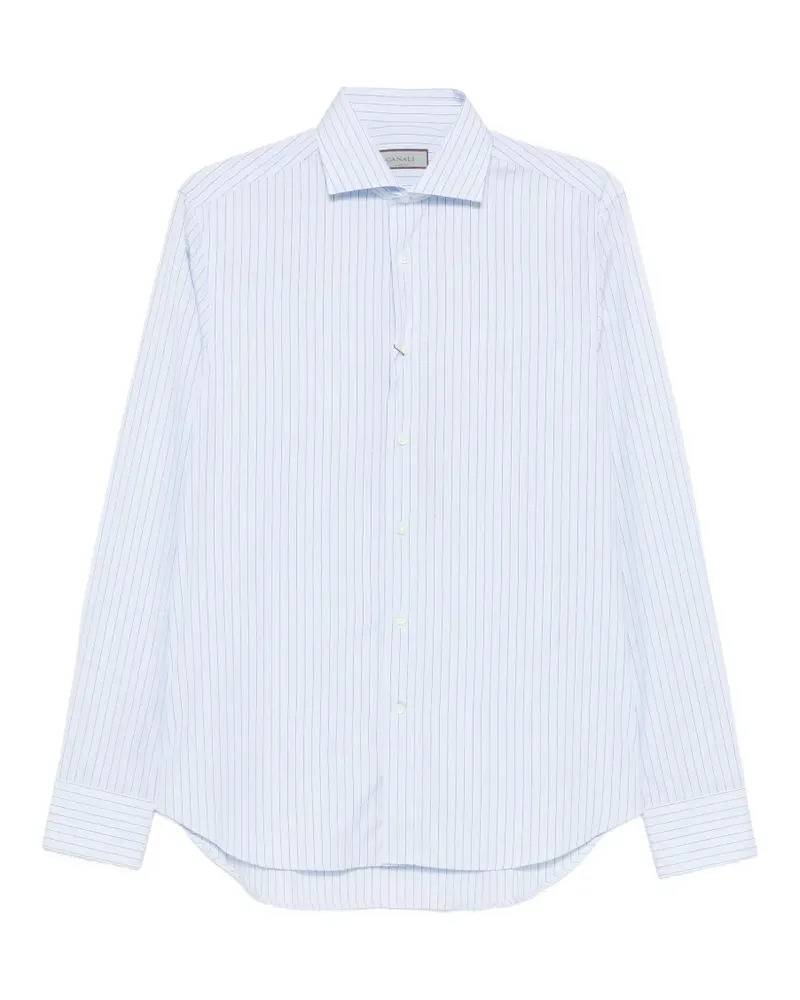 Canali Hemd mit Längsstreifen - Blau Blau