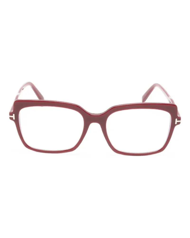 Tom Ford Brille mit eckigem Gestell - Rot Rot