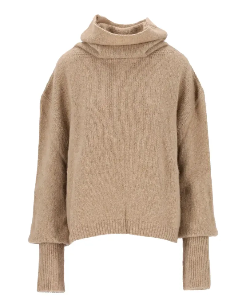 Dušan mock-neck kimono-sleeve sweater - Nude Nude
