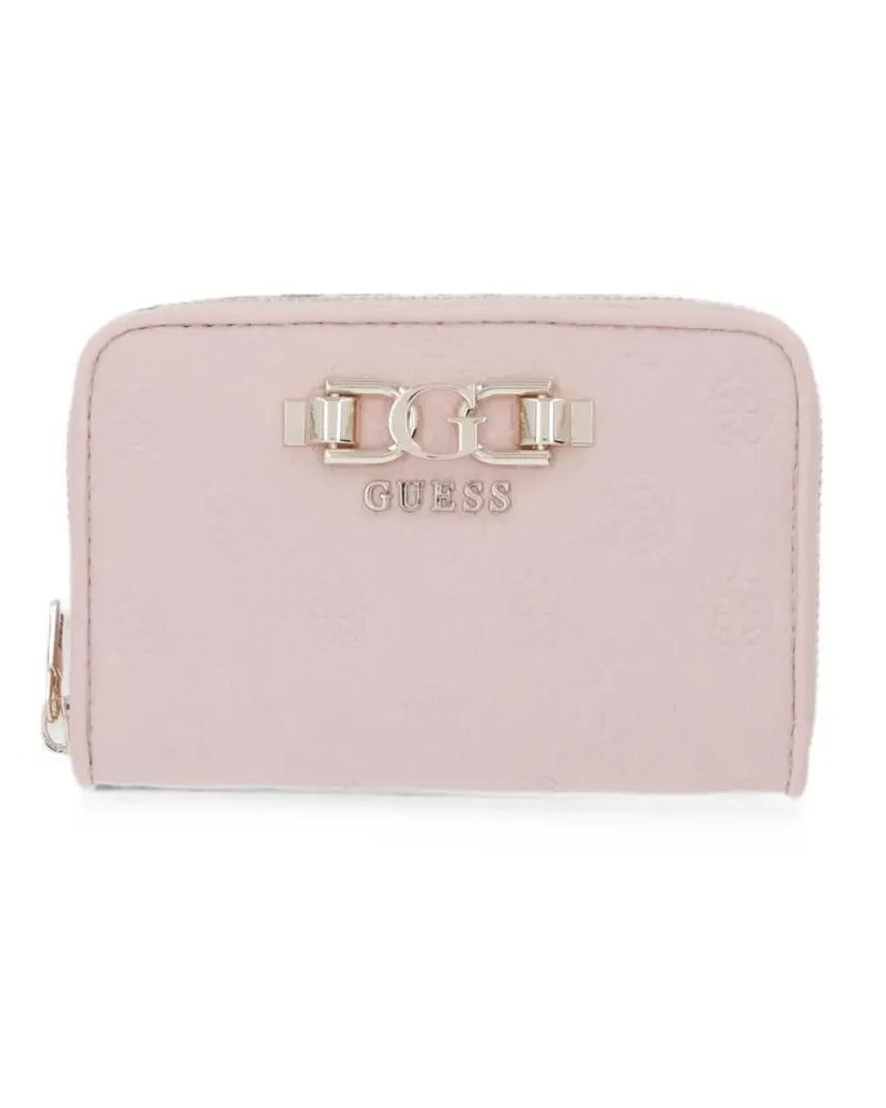 Guess Anise logo-embossed zip-around wallet - Rosa Rosa