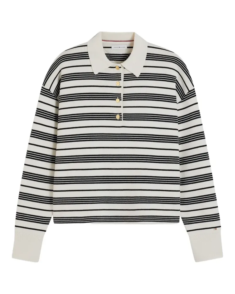 Tommy Hilfiger striped knitted polo shirt - Nude Nude