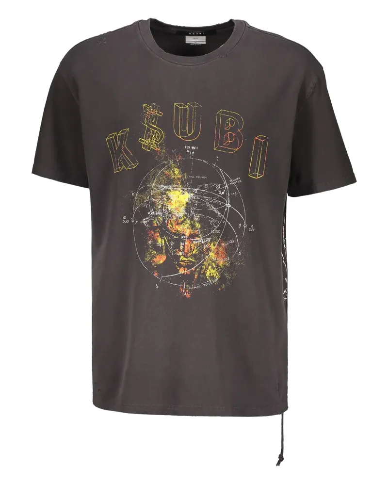 ksubi T-Shirt mit grafischem Print - Grau Grau