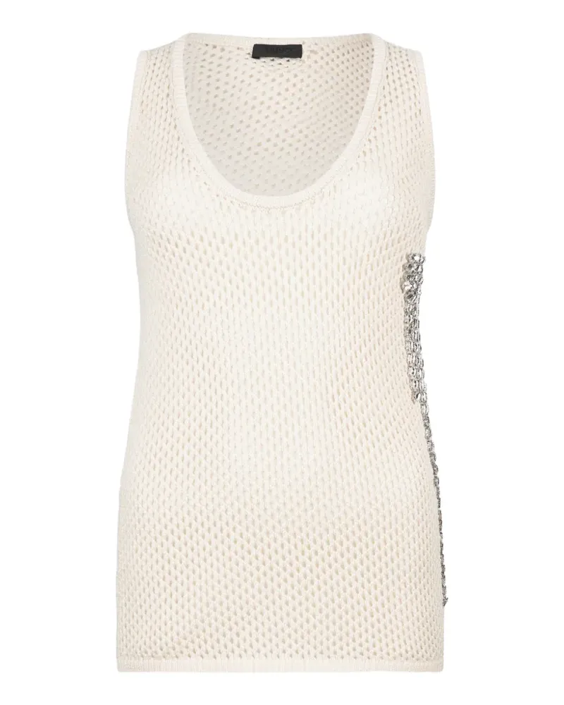 Liu Jo precious stones mesh tank top - Weiß Weiß